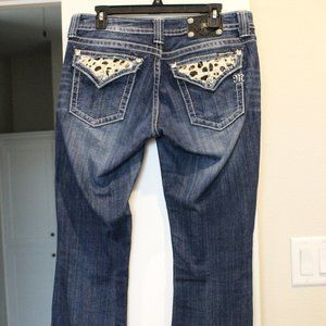 Ladies Miss Me Jeans Polka Dot Cow Print, Style JW5188B4V sz 31